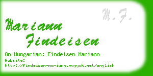 mariann findeisen business card